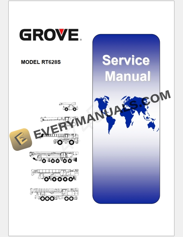004_Grove RT628S Crane Operator Parts Service Manual and Diagrams