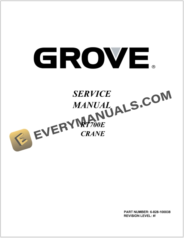 006_Grove RT760E Crane Operator Parts Service Manual and Diagrams 07.06.2002