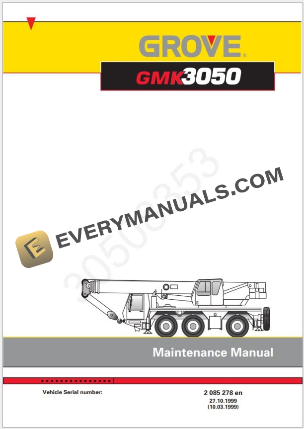 Grove GMK3050 Crane Shop Manuals, Diagrams_1