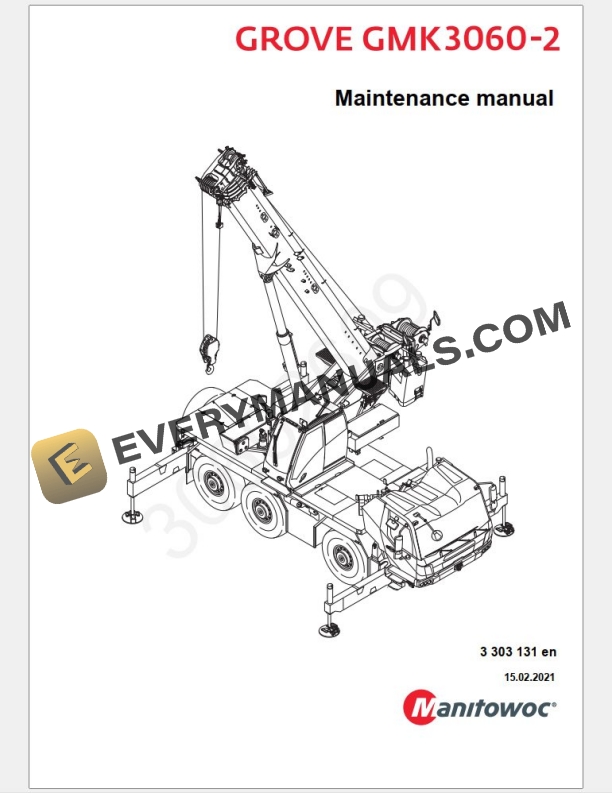 Grove GMK3060-2 Crane Operators, Parts Manual and Schematics 19 09 2022 5 Grove GMK3060-2 Crane Shop Manuals, Diagrams 19 09 2022_1