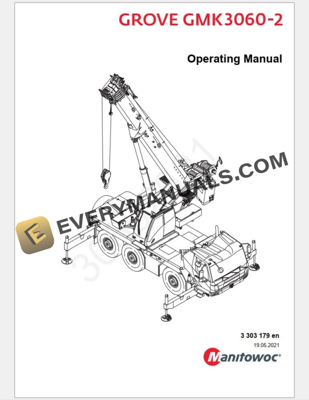 Grove GMK3060-2 Crane Shop Manuals, Diagrams 22 06 2021