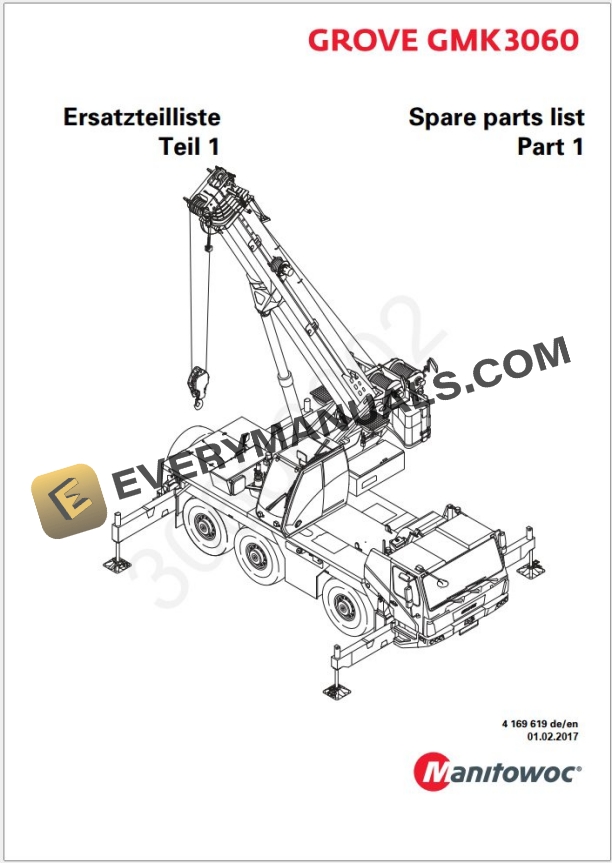 Grove GMK3060 Crane Parts Manual, Hydraulic Schematic, Wiring Diagram 14 11 2017 (1)