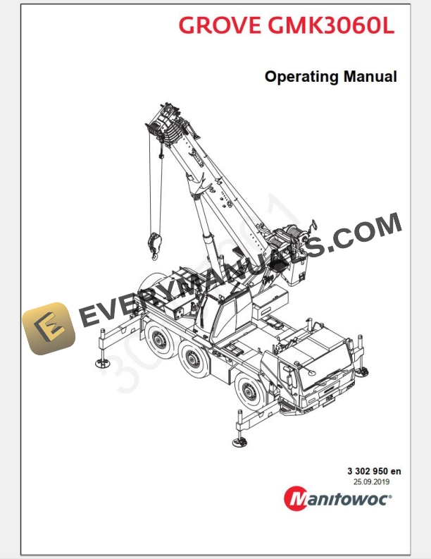 Grove GMK3060L Crane Shop Manuals, Diagrams