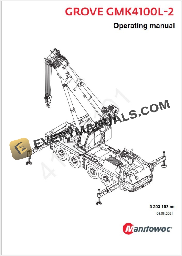 Grove GMK4100L-2 Crane Shop Manuals, Diagrams