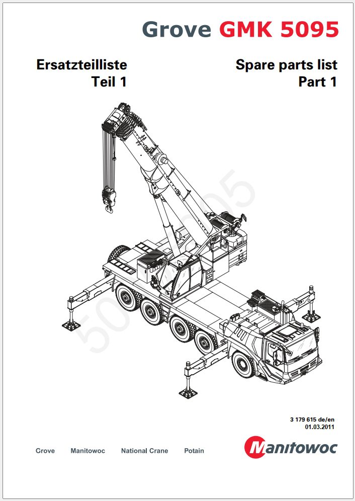 Grove GMK5095 Crane Part Manual, Diagrams 24 02 2012