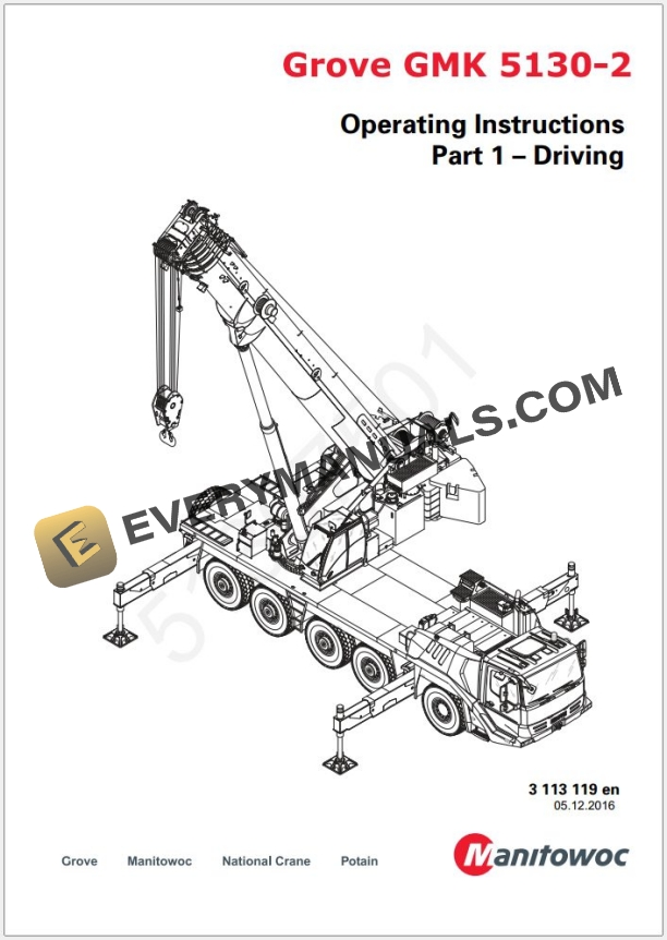 Grove GMK5130-2 Crane Operators, Parts Manual and Schematics 25 08 2014 5 Grove GMK5130-2 Crane Shop Manuals, Diagrams 25 08 2014_1