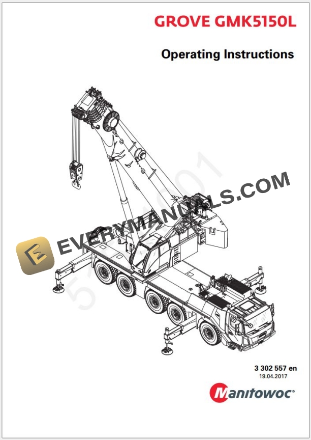 Grove GMK5150L Crane Shop Manuals, Diagrams 26 07 2018