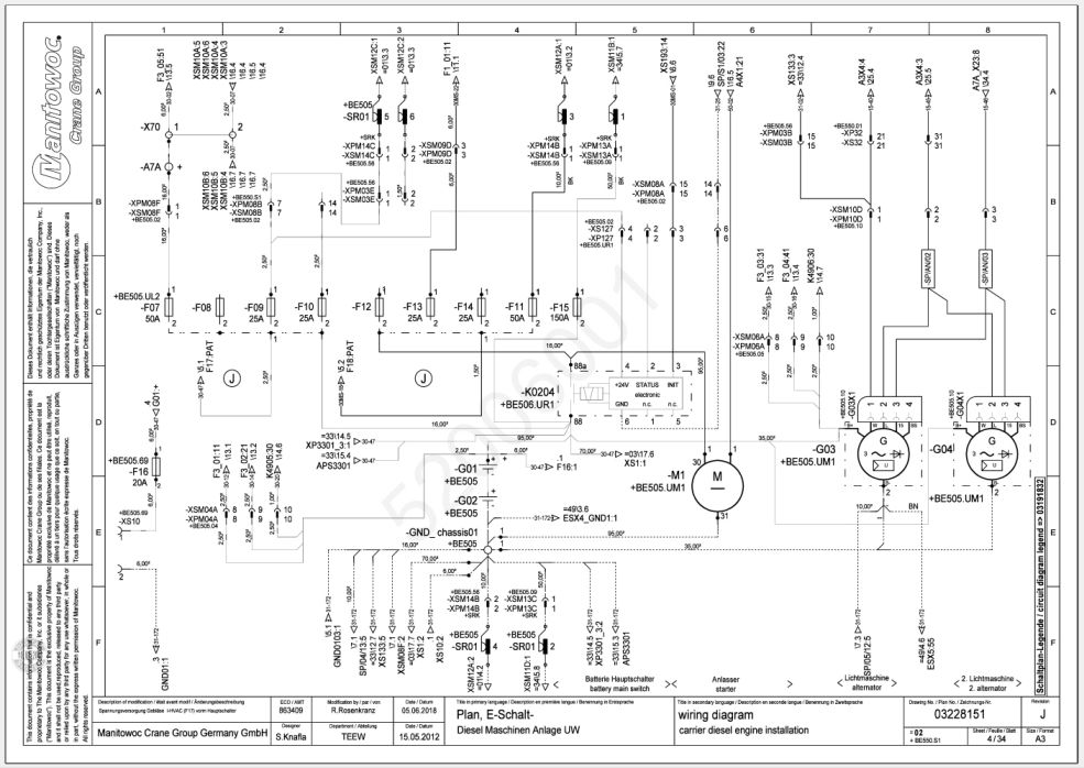 Grove GMK5200-1 Crane Load Chart, Hydraulic Schematic, Wiring Diagram 12 12 2016