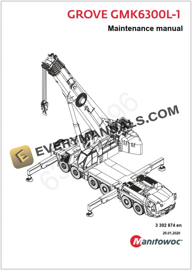 Grove GMK6300L-1 Crane Shop Manuals, Diagrams 02 12 2019