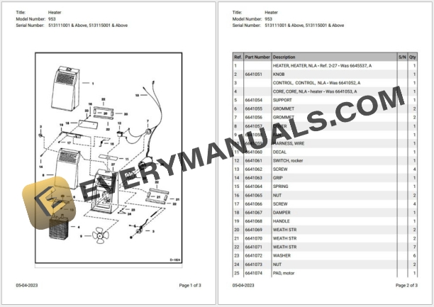 060_Bobcat Loader 953 Parts Catalog