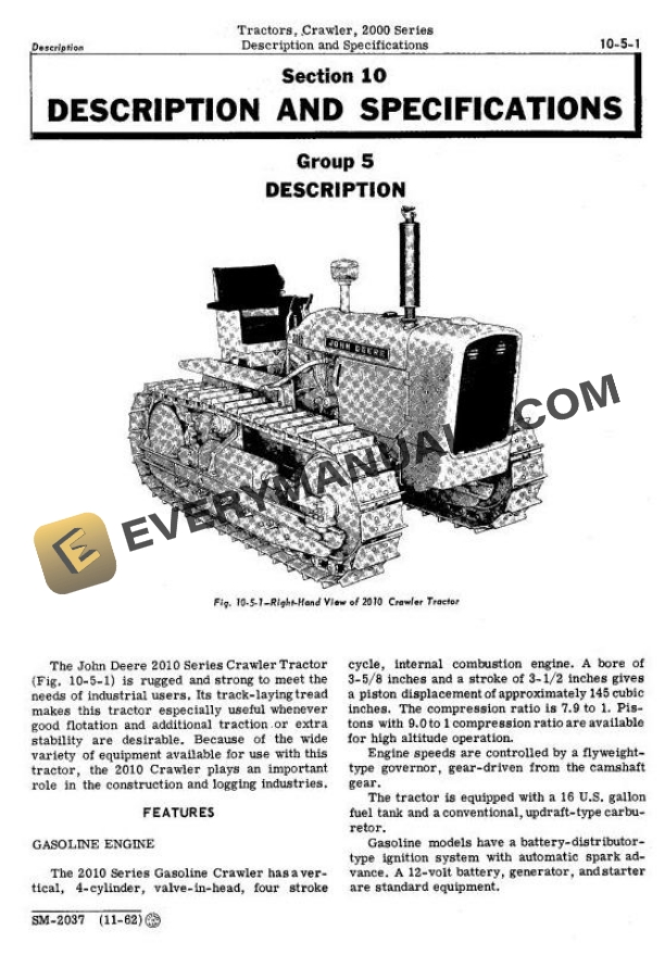 John Deere 2010 Crawler Tractor Service Manual SM2037 PDF 4 John Deere 2010 Crawler Tractor Service Manual SM2037_1