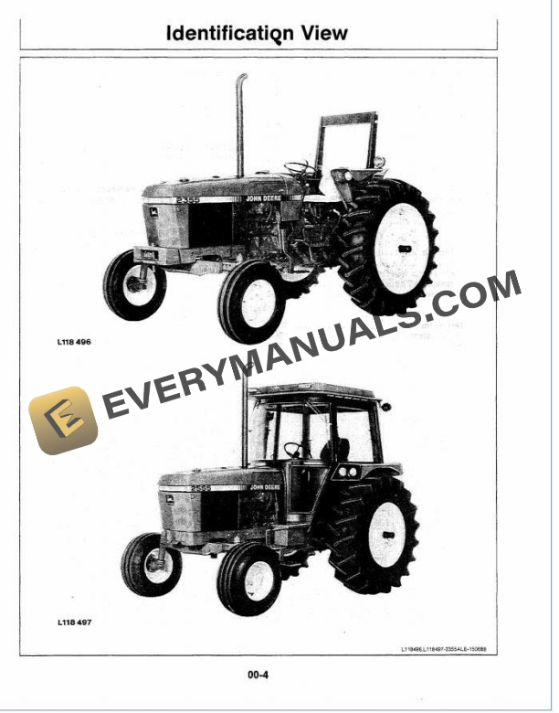 John Deere 2355 2555 Tractor Operators Manual OML64483 4 John Deere 2355 2555 Tractor Operators Manual OML64483_1
