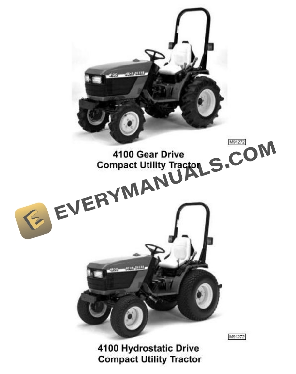 John Deere 4100 Compact Utility Tractor Technical Manual TM1630 PDF 4 John Deere 4100 Compact Utility Tractor Technical Manual TM1630_1