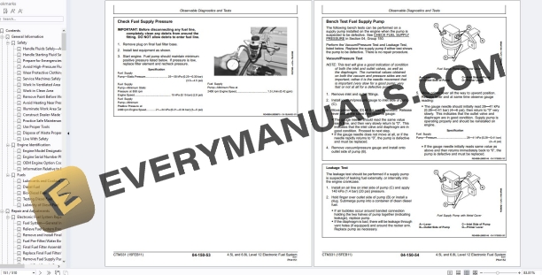 John Deere PowerTech 4.5L 6.8L Lev.12 Electronic Fuel System w DE10 Pump Diesel Engine Component Technical Manual CTM331 PDF 7 John Deere PowerTech 4.5L 6.8L Lev.12 Electronic Fuel System w DE10 Pump Diesel Engine Component Technical Manual CTM331 PDF - Image 5