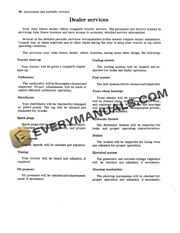John Deere 1010 Tractor Operator Manual OMT15500 3