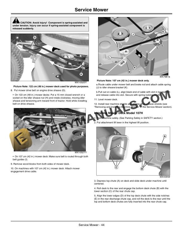 John Deere 107s And 107h Lawn Tractors Operator Manuals OMGX24249 3