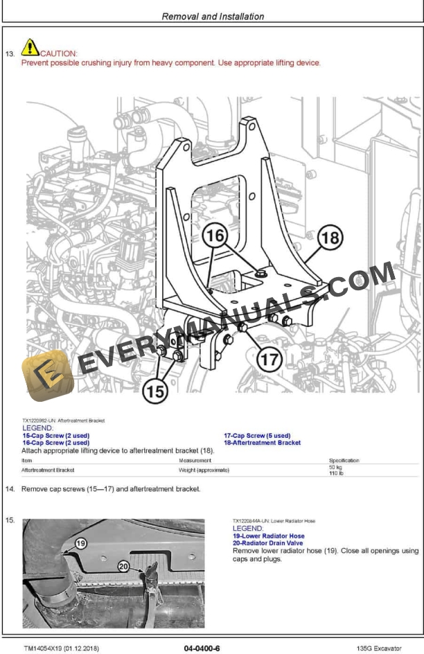 John Deere 135G Excavator Repair Manual TM14054X19 4 John Deere 135G Excavator Repair Manual TM14054X19_1