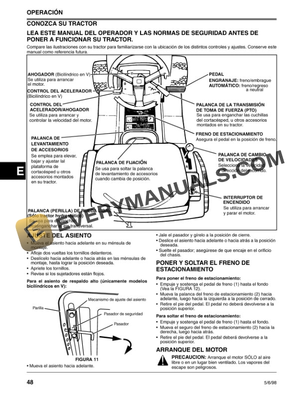 John Deere 1438 15.538 1542 1642 1646 Tractor Operator Manual OMGX10143 3