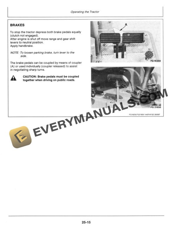 John Deere 1445f 1745f1845f And 2345f Tractors Operator Manuals OMFG6380557 2