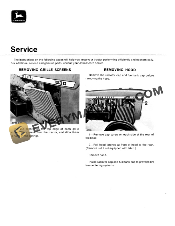 John Deere 1530 Tractor Operator Manual OML29382 3