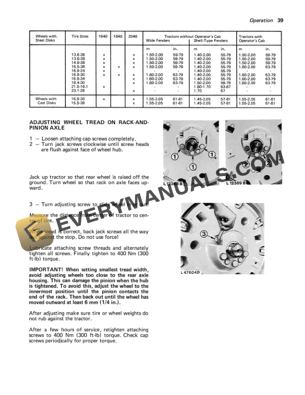 John Deere 1640 2040 1840 Tractors Operator Manuals OML34740 2