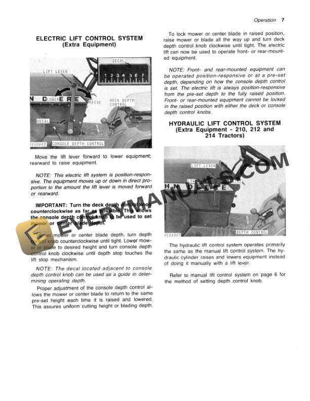 John Deere 200 210 212 AND 214 Tractor Operator Manual OMM48245 2