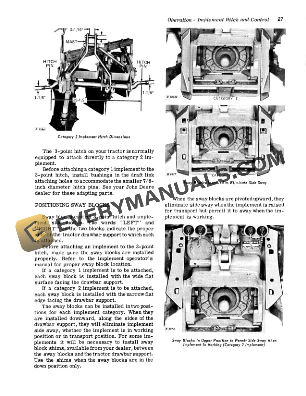 John Deere 4020 Tractor Operator Manual OMR41754 2