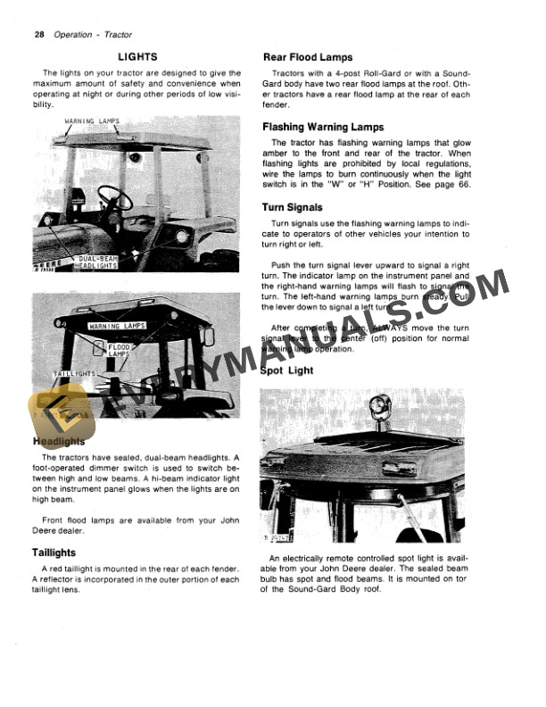 John Deere 4030 Tractor Operator Manual OMR57252 2