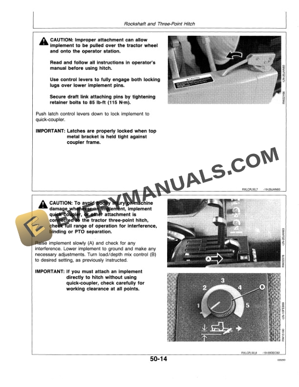 John Deere 4560 4760 AND 4960 Tractor Operator Manual OMAR112280 2