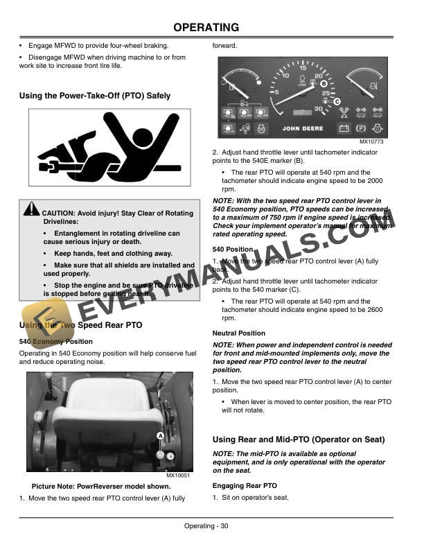 John Deere 4610 And 4710 Compact Utility Tractors Operator Manuals OMLVU13212 2