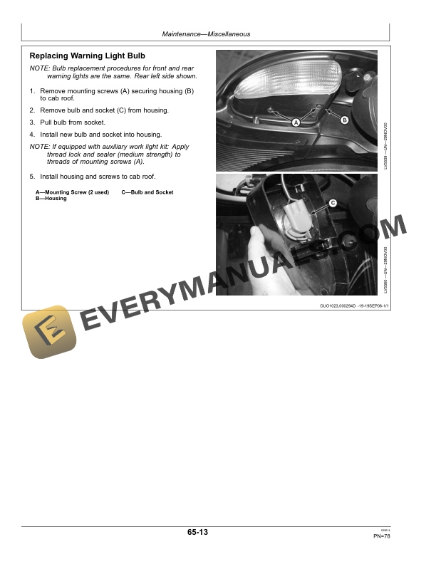 John Deere 5083E Limited, 5093E Limited, 5101E Limited (Tier 3) Tractor Maintenance Guide OMSJ11442 5 John Deere 5083E Limited, 5093E Limited and 5101E Limited (Tier 3) Tractor Operator Manual OMSJ11442-3