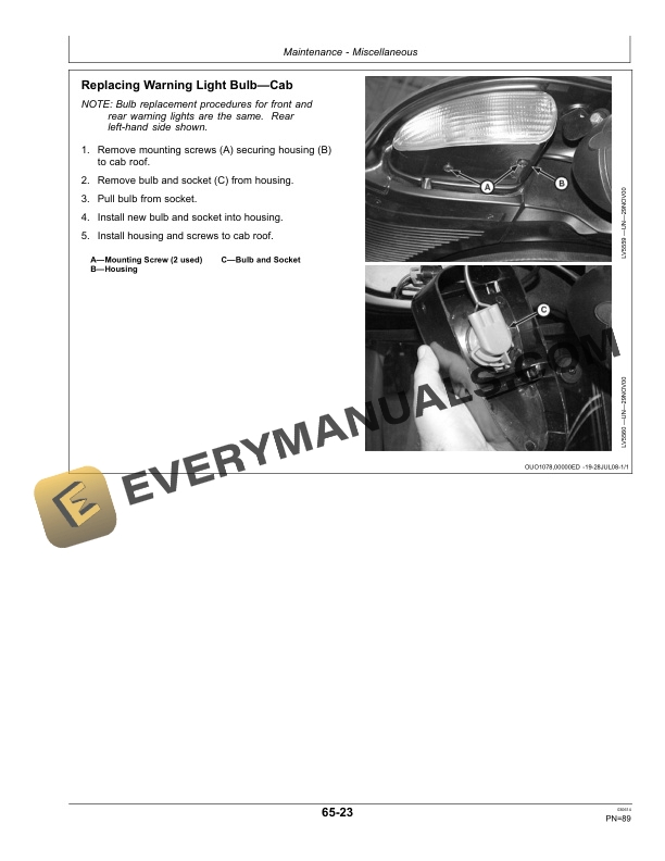 John Deere 5083EN, 5093EN, 5101EN (Tier 3) Tractor Maintenance Guide OMSJ11447 5 John Deere 5083EN, 5093EN and 5101EN (Tier 3) Tractor Operator Manual OMSJ11447-3