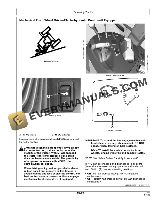 John Deere 5085M, 5095M, 5105M (Stage IIIA) Tractors Operator Manual OMSU45984 4 John Deere 5085m, 5095m And 5105m (stage Iiia) Tractors Operator Manuals OMSU45984-2