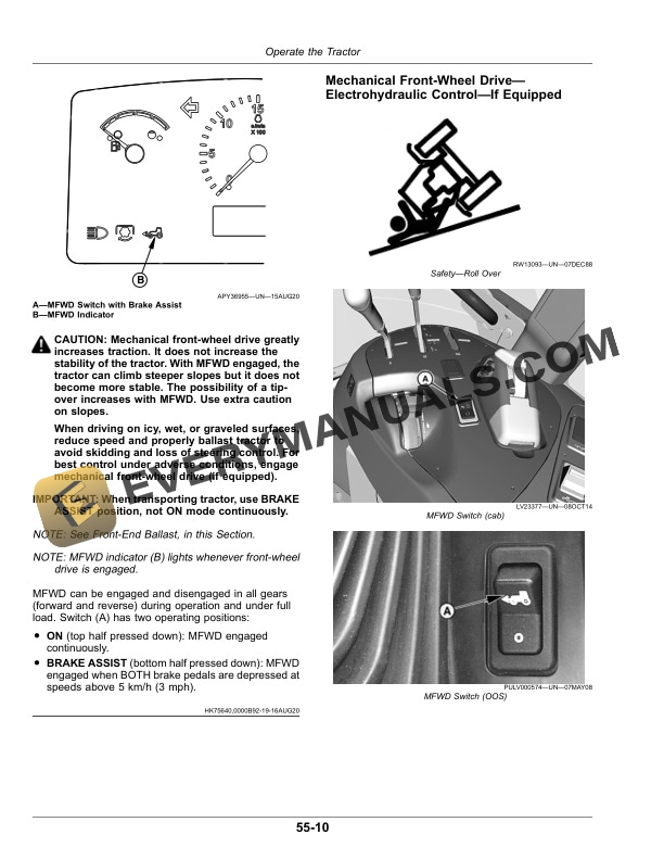 John Deere 5085M, 5095M, 5105M (Stage IIIA) Tractors Operator Manual OMTR116833 4 John Deere 5085m, 5095m And 5105m (stage Iiia) Tractors Operator Manuals OMTR116833-2