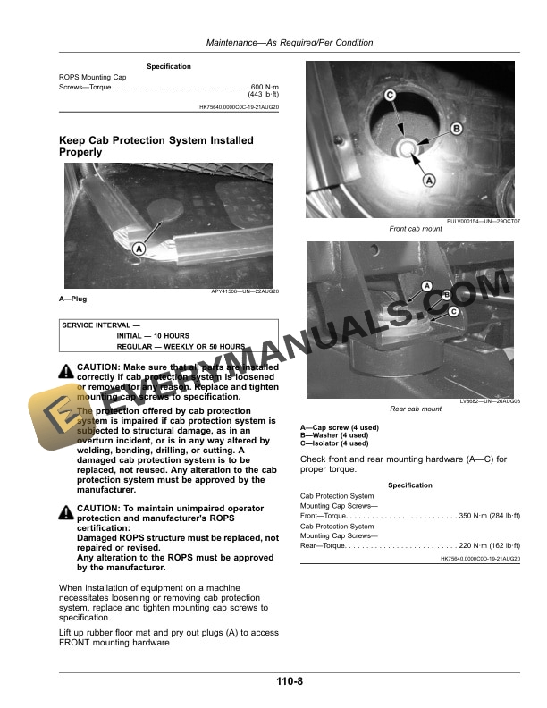 John Deere 5085M, 5095M, 5105M (Stage IIIA) Tractors Operator Manual OMTR116833 5 John Deere 5085m, 5095m And 5105m (stage Iiia) Tractors Operator Manuals OMTR116833-3