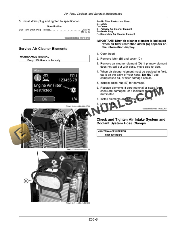 John Deere 5090R, 5100R, 5115R, 5115RH, 5125R (FT4) Tractor Operator Manual OMSU64760B2 5 John Deere 5090r, 5100r, 5115r, 5115rh, And 5125r (ft4) Tractors Operator Manuals OMSU64760-3