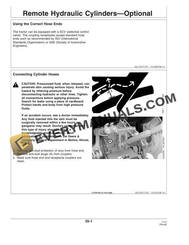 John Deere 5605 and 5705 Tractors Operator Manual OMCQ51648 4 John Deere 5605 And 5705 Tractors Operator Manuals OMCQ51648-2