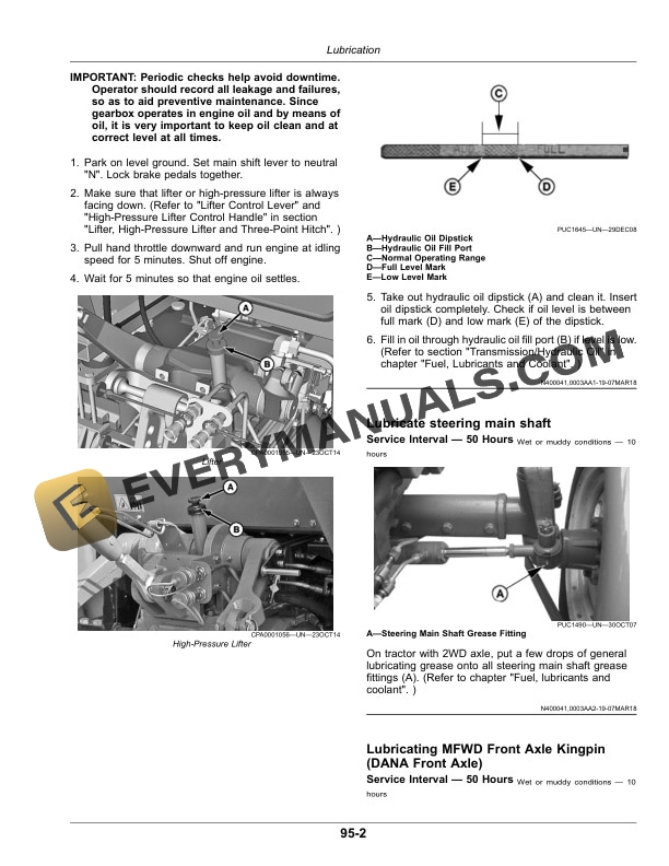 John Deere 5E-850, 5E-854, 5E-904, 5E-954, 5E-1000, 5E-1004, 5E-1200, 5E-1204 Tractors Operator Manual OMSU55601 5 John Deere 5e-850, 5e-854, 5e- 904, 5e-954, 5e Operator Manuals OMSU55601-3