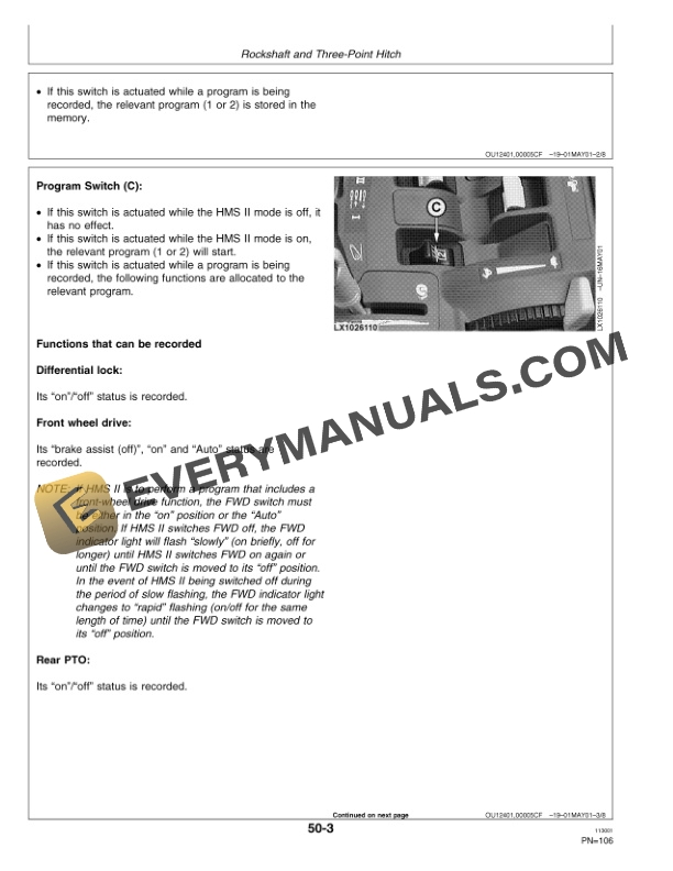 John Deere 6020 6120 6220 6320 642 6420s Tractors Operator Manuals OMAL152760 2