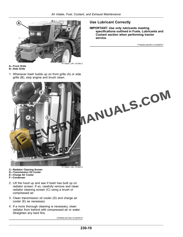 John Deere 6095B, 6110B, 6120B, 6135B, 6140B Tractors Operator Manual OMSU59780 5 John Deere 6095b, 6110b, 6120b, 6135b, And 6140b Tractors Operator Manuals OMSU59780-3