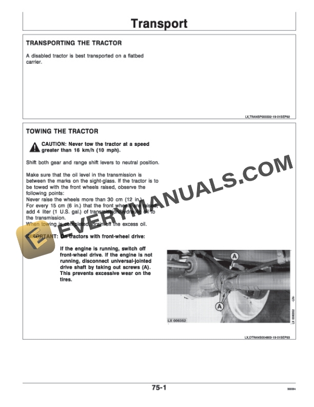 John Deere 6100 6200 6300 6400 Tractors Operator Manual OMAL76458 3