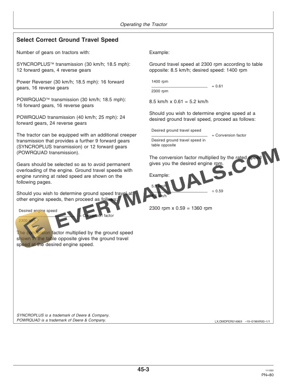 John Deere 6110 6110L 6210 6210L 6310 6310L 6310S6410 6410L 6410S 6510L and 6510S Tractor Operator Manual OMAL152911 2