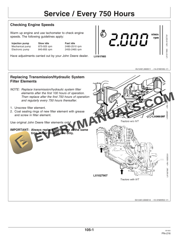 John Deere 6120 6120L 6220 6220L 6320 6320L 6420 6420L and 6520L Tractor Operator Manual OMAL152844 3