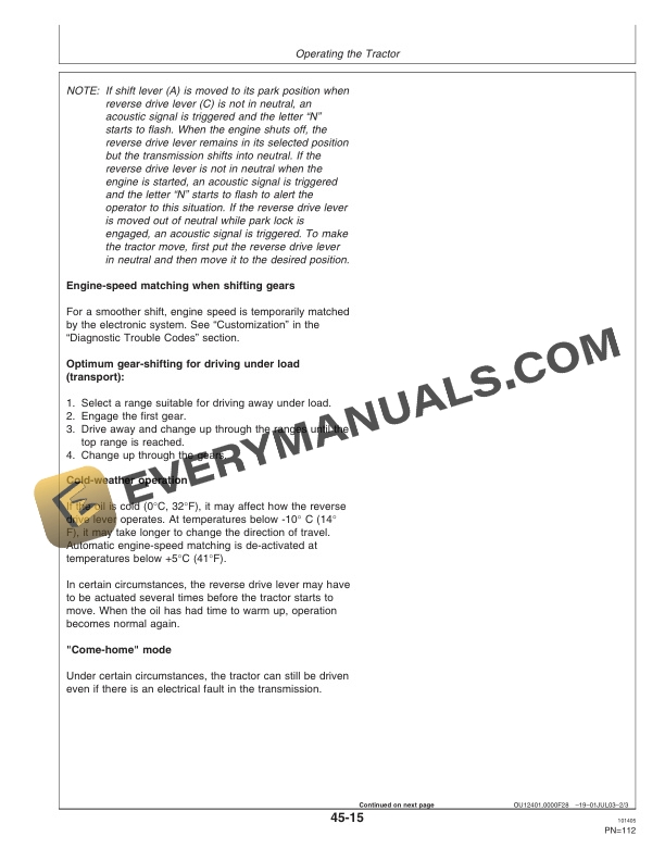 John Deere 6120 6120L 6220 6220L 6320 6320L 6420 6420L and 6520L Tractor Operator Manual OMAL162071 2