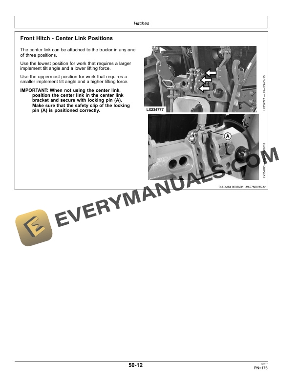 John Deere 6155M, 6175M, 6195M Tractor Operator Manual OMAL219624 4 John Deere 6155m, 6175m And 6195m Tractors Operator Manuals OMAL219624-2