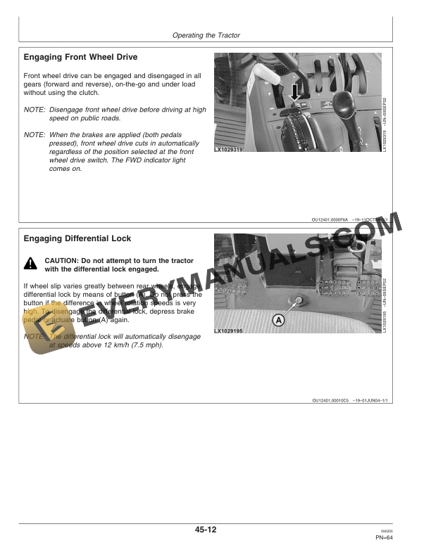 John Deere 6215 6415 6615 and 6715 Tractor Operator Manual OMAL162074 2
