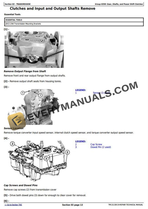 John Deere 724K 4WD Loader Repair Technical Manual TM13120X19 2 John Deere 724K 4WD Loader Repair Technical Manual TM13120X19_1