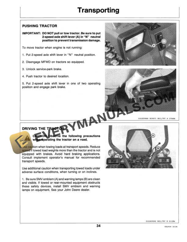 John Deere 756 and 856 Tractor Operator Manual OMM72247 2