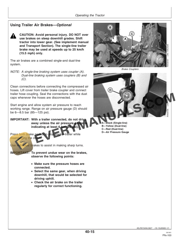 John Deere 7610 7710 7810 Tractors Operator Manuals OMAR189665 2