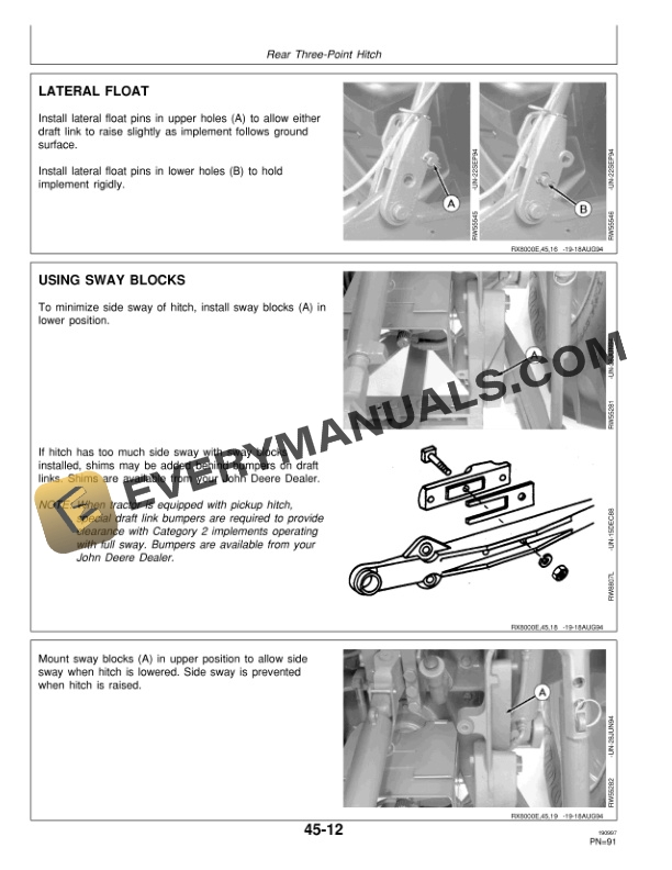John Deere 8100 8200 8300 And 8400 Tractors Operator Manuals OMAR116936 2